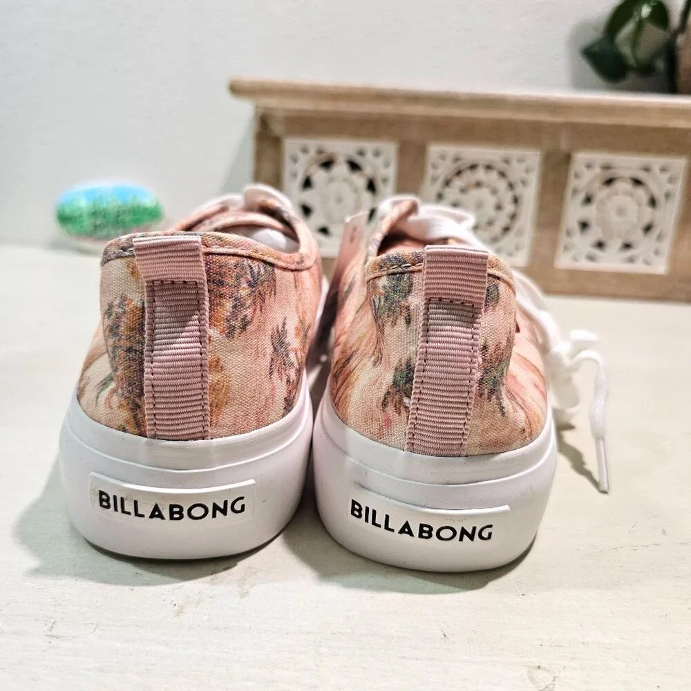 Billabong Women Sz 10 Platform Tropical Palm Rio Lace Up Cushioned Sneaker Shoes - Picture 6 of 13